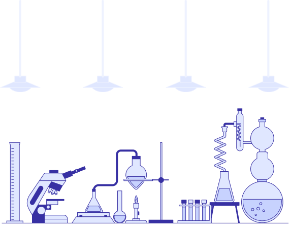 imagen de tubos de ensayo y elementos de quimica